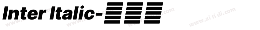 Inter Italic字体转换
